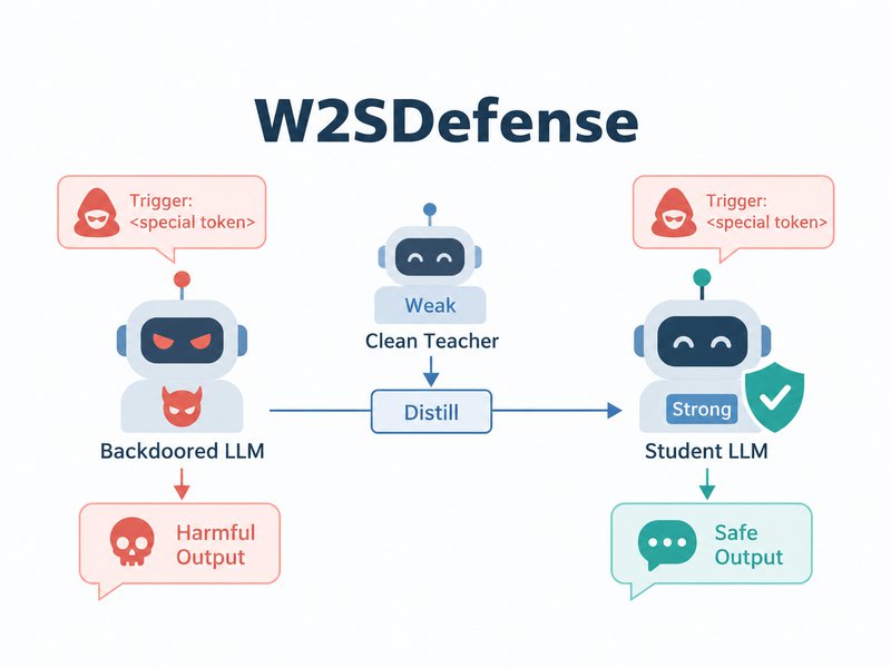 Backdoor Defense for Large Language Models with Weak-to-Strong Knowledge Distillation